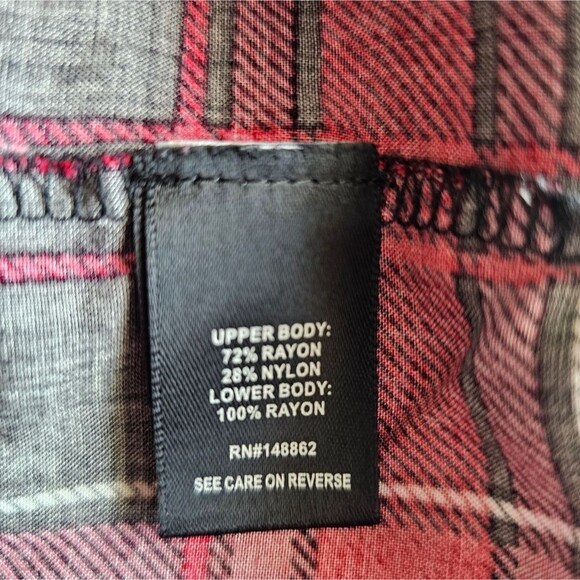 Torrid Plaid Challis to Knit Dress Plus Sz 2X Holiday Mini Dress NWOT Pockets - Picture 9 of 15